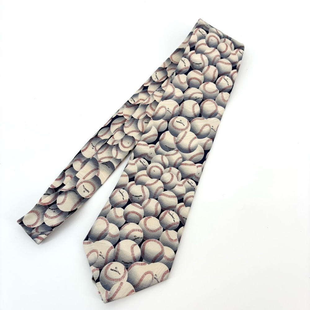 Museum Artifacts Vintage All Silk Baseball Neck Tie Novelty Ties